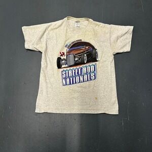 Vintage y2k 2007 hot rod racing double sided big print graphic muscle car tee